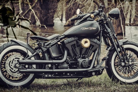 Customized Harley Davidson Softail Cross Bones Motorcycles By Thunderbike