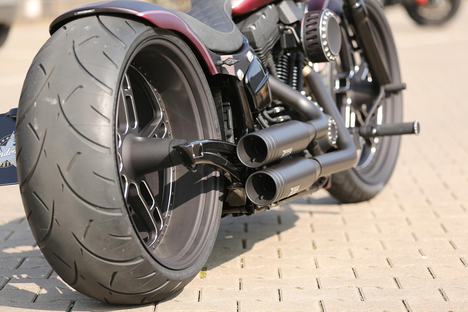 Thunderbike Dark Red H D Fxsb Breakout Custom Motorcycle