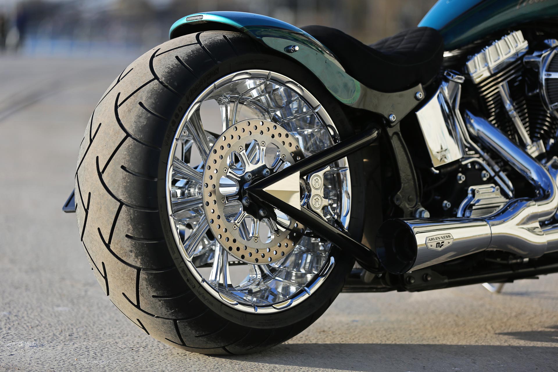 Thunderbike CCE Blue Bandit • H-D Fat Boy FLSTF Custom Motorcycle
