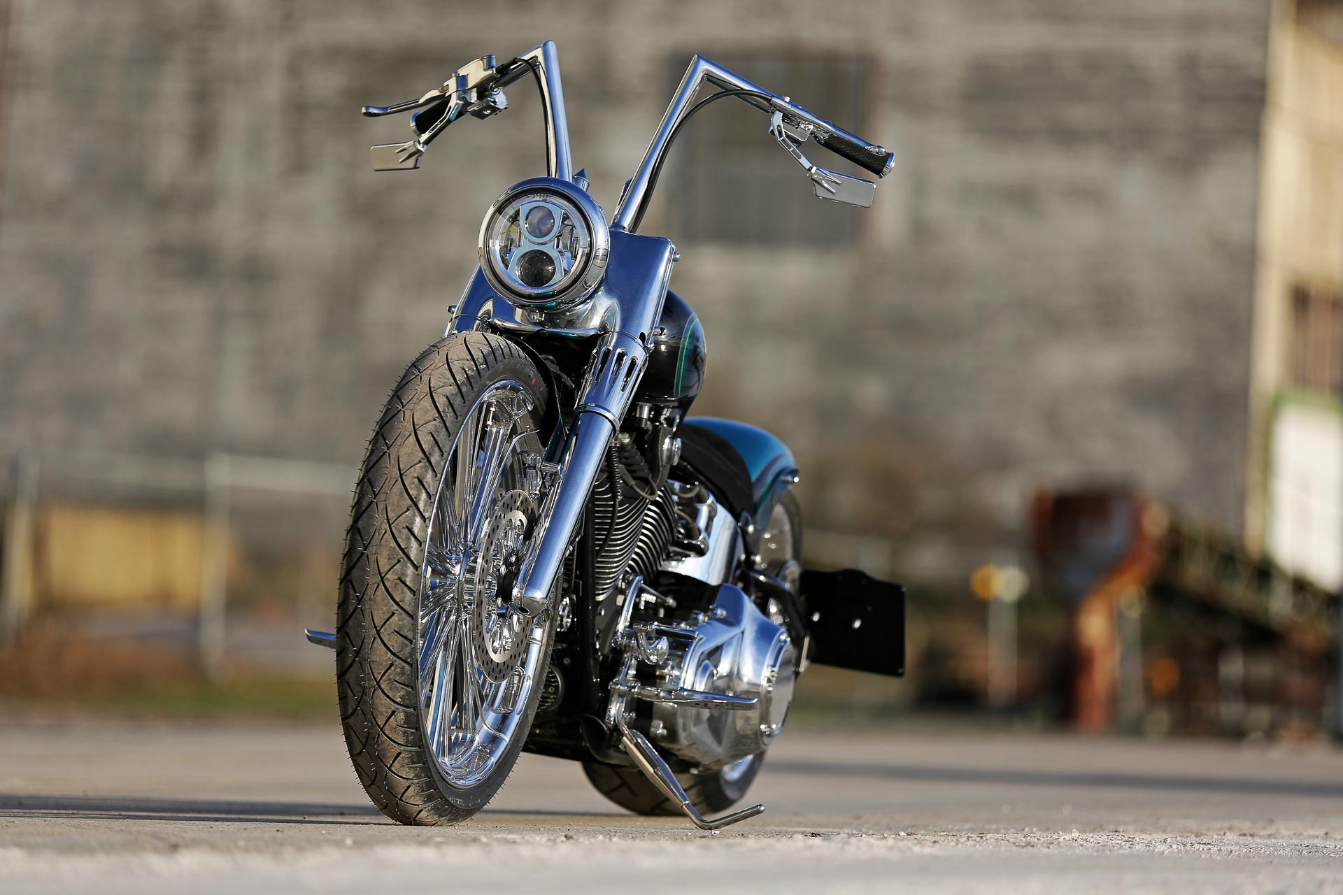 Thunderbike CCE Blue Bandit • H-D Fat Boy FLSTF Custom Motorcycle