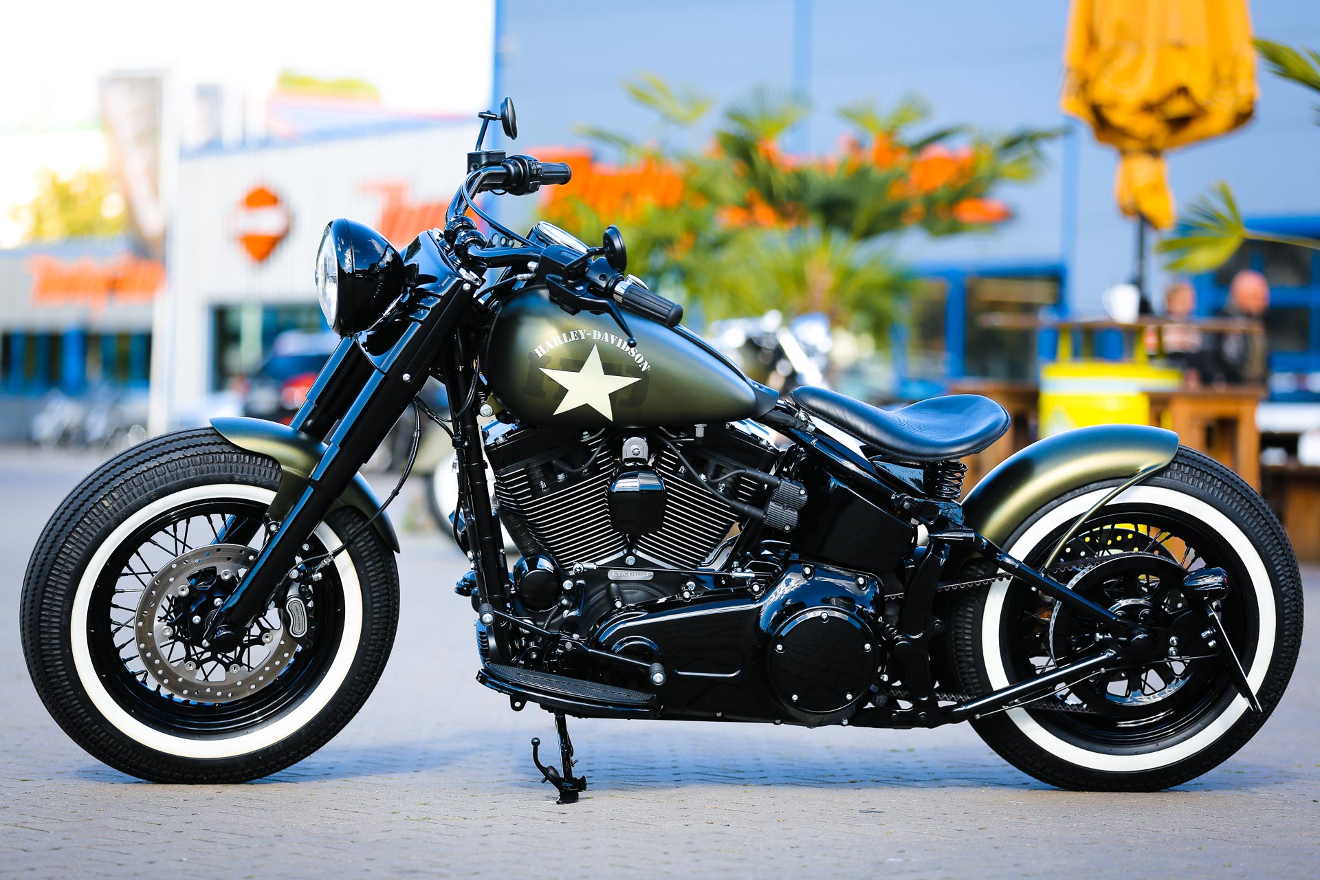 Thunderbike Green 69 • H-D Softail Slim FLS Custom Motorcycle