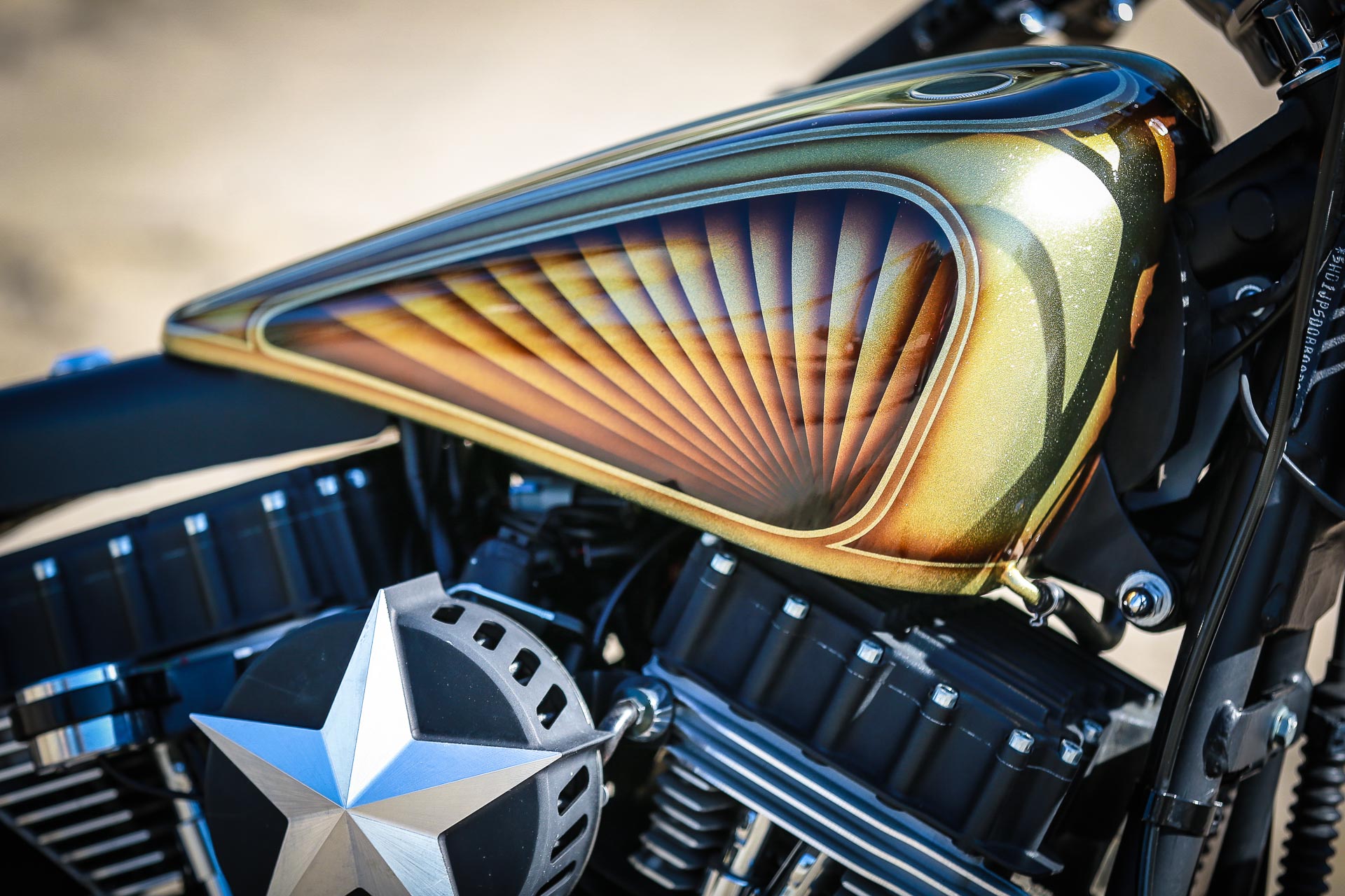 Customized Harley-Davidson Softail Blackline motorcycles by Thunderbike