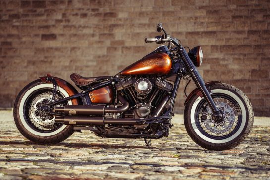 Customized Harley Davidson Softail Slim Motorcycles By Thunderbike