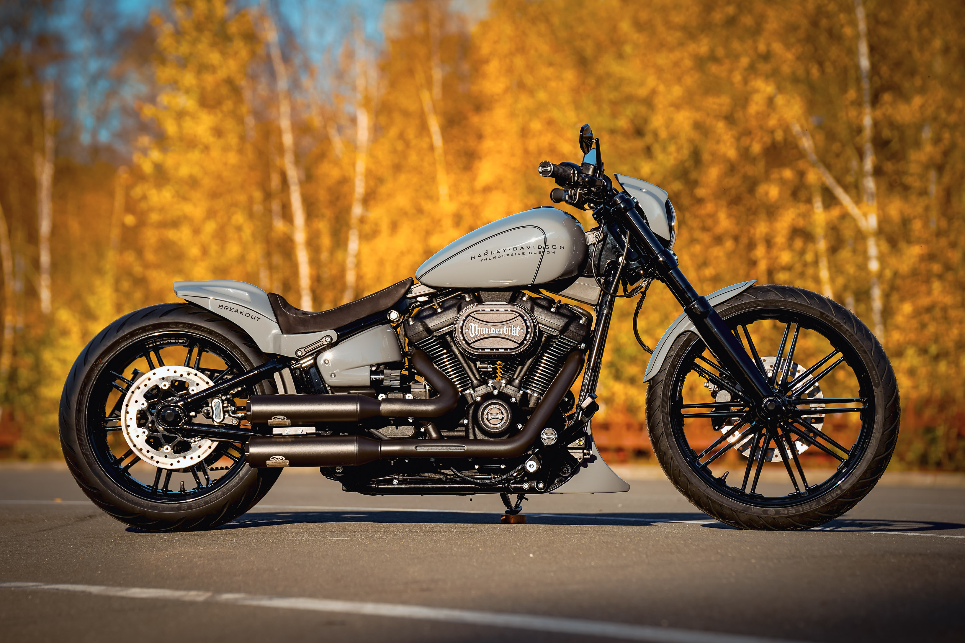 Customized Harley-Davidson Softail Breakout motorcycles by Thunderbike